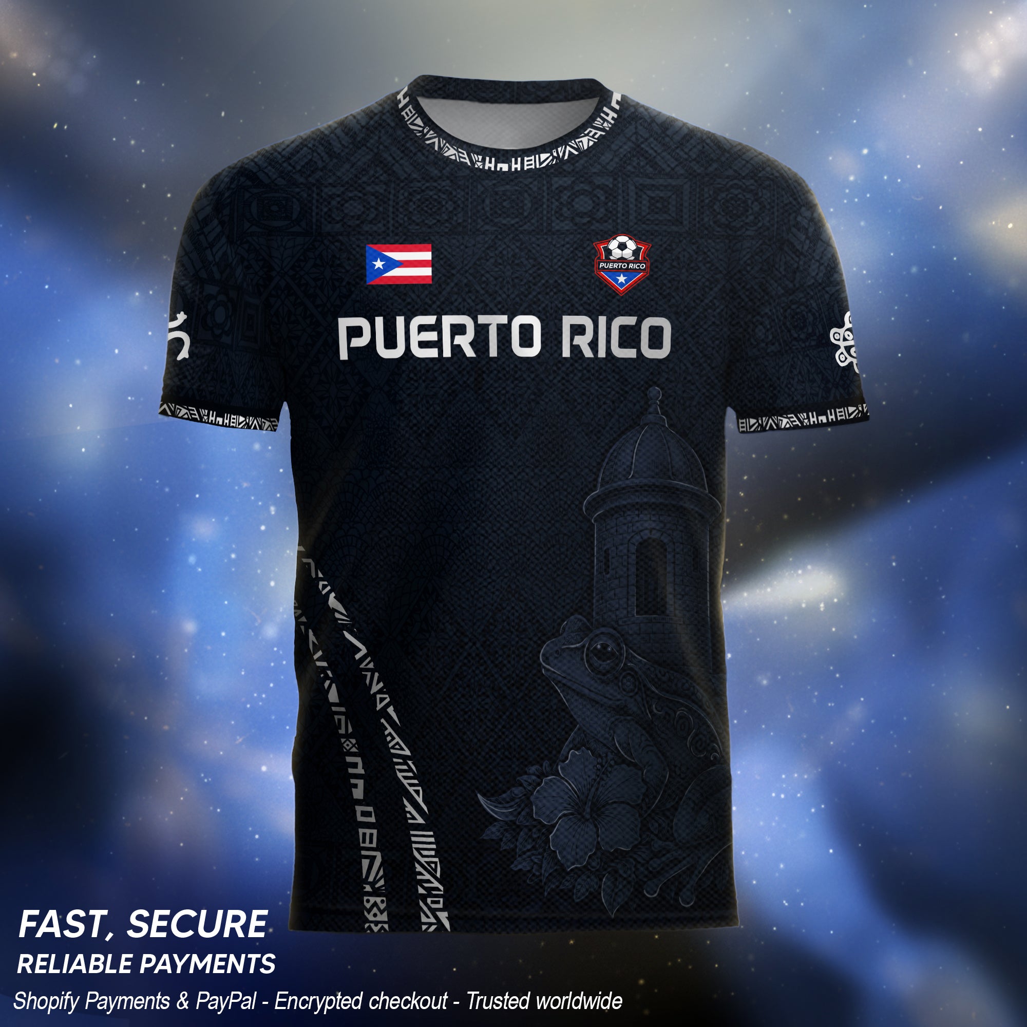 Navy Puerto Rico Soccer Jersey for Men Premium – Puerto Rican Shirt, Puerto Rico Jerseys