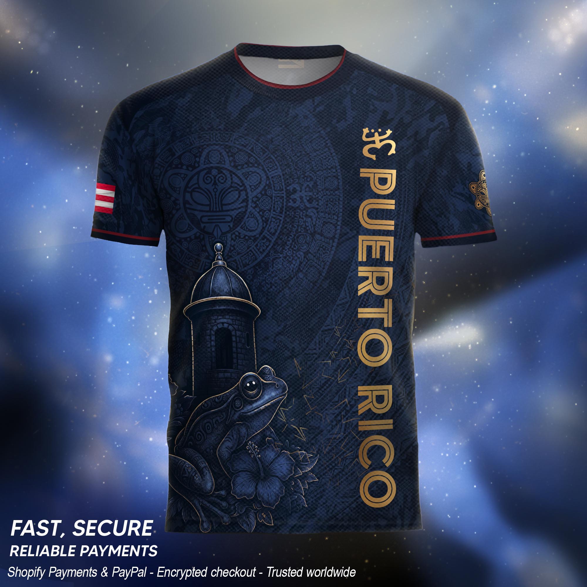 Navy Puerto Rico Soccer Jersey for Men Premium Puerto Rican Jersey Stylish Athletic Shirt Puerto Rico Shirts for Men