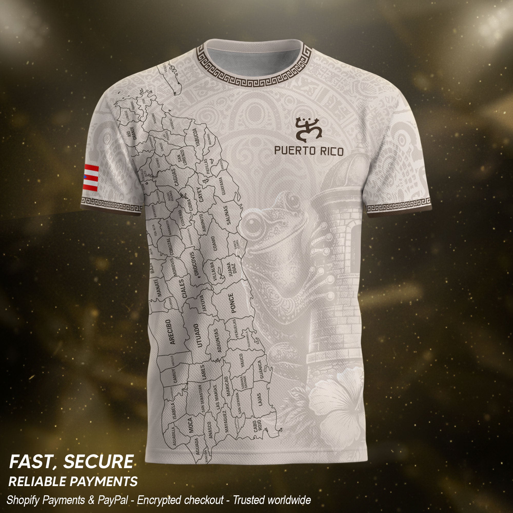 Camiseta de fútbol con máscara taína boricua azul marino de Puerto Rico, bandera tribal, orgullo nacional
