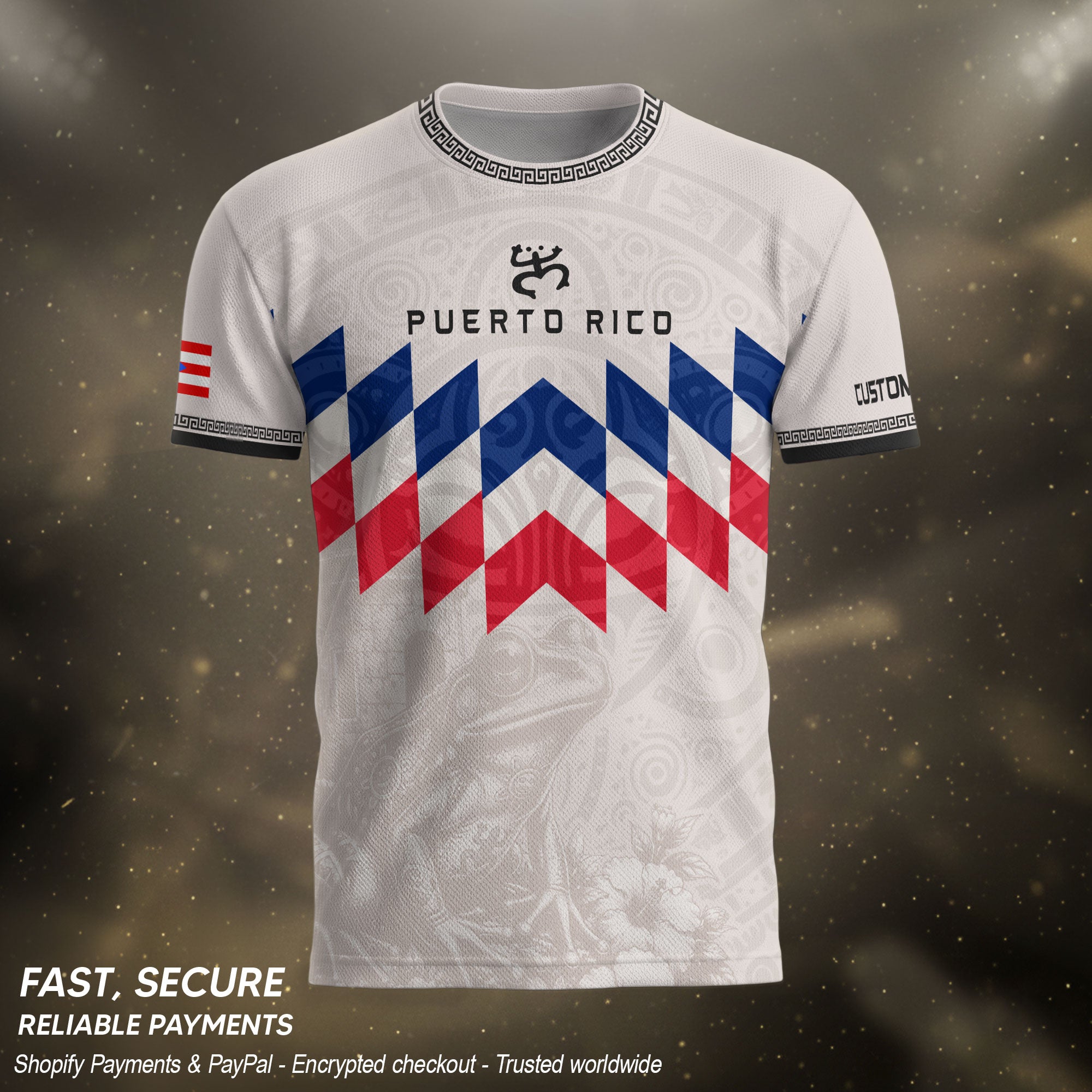 Custom Puerto Rico Soccer Jersey White – Puerto Rico Shirt, Puerto Rican Jersey Men & Women