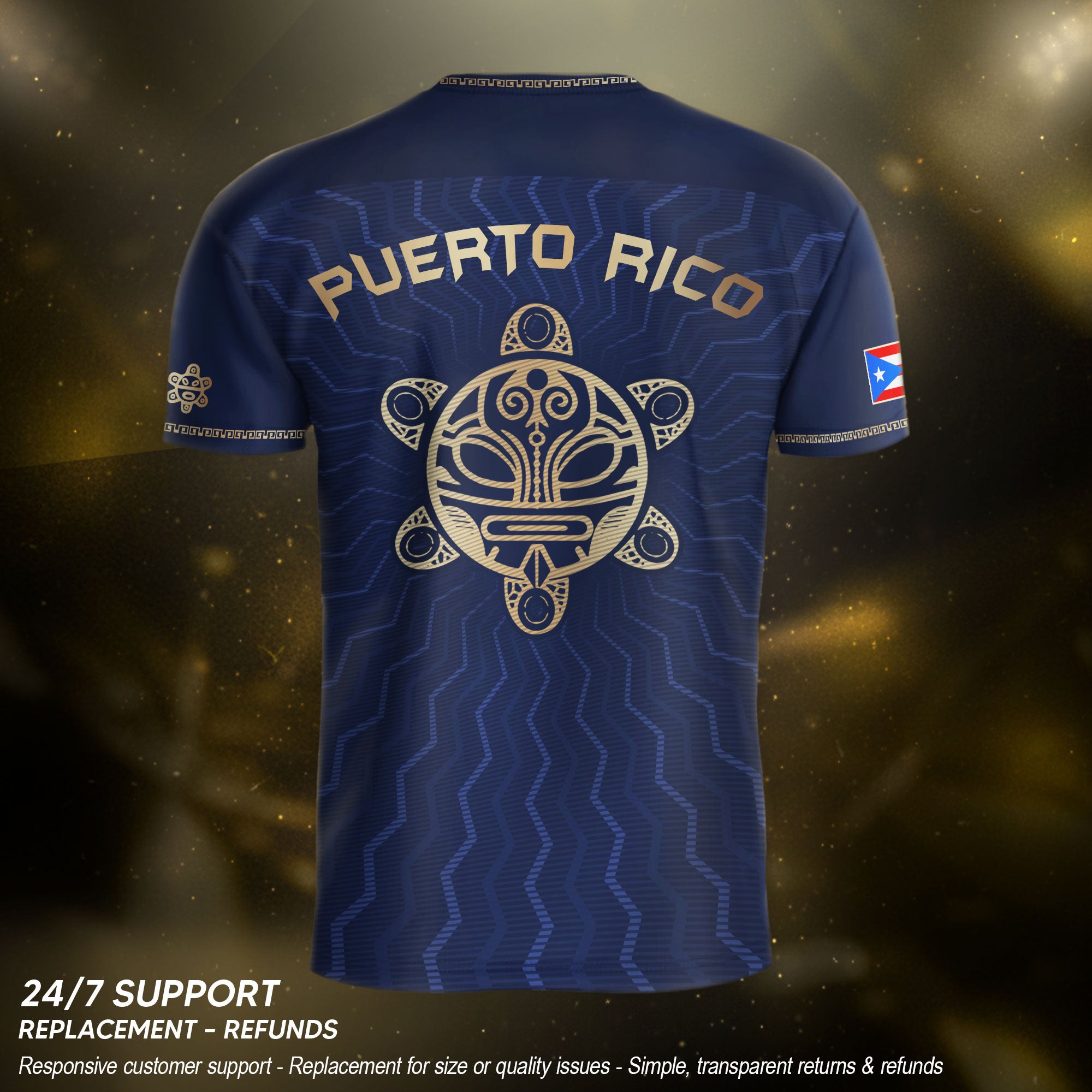 Puerto Rico Soccer Jersey El Morro Garita Coqui Frog Navy Gold Football Shirt Boricua