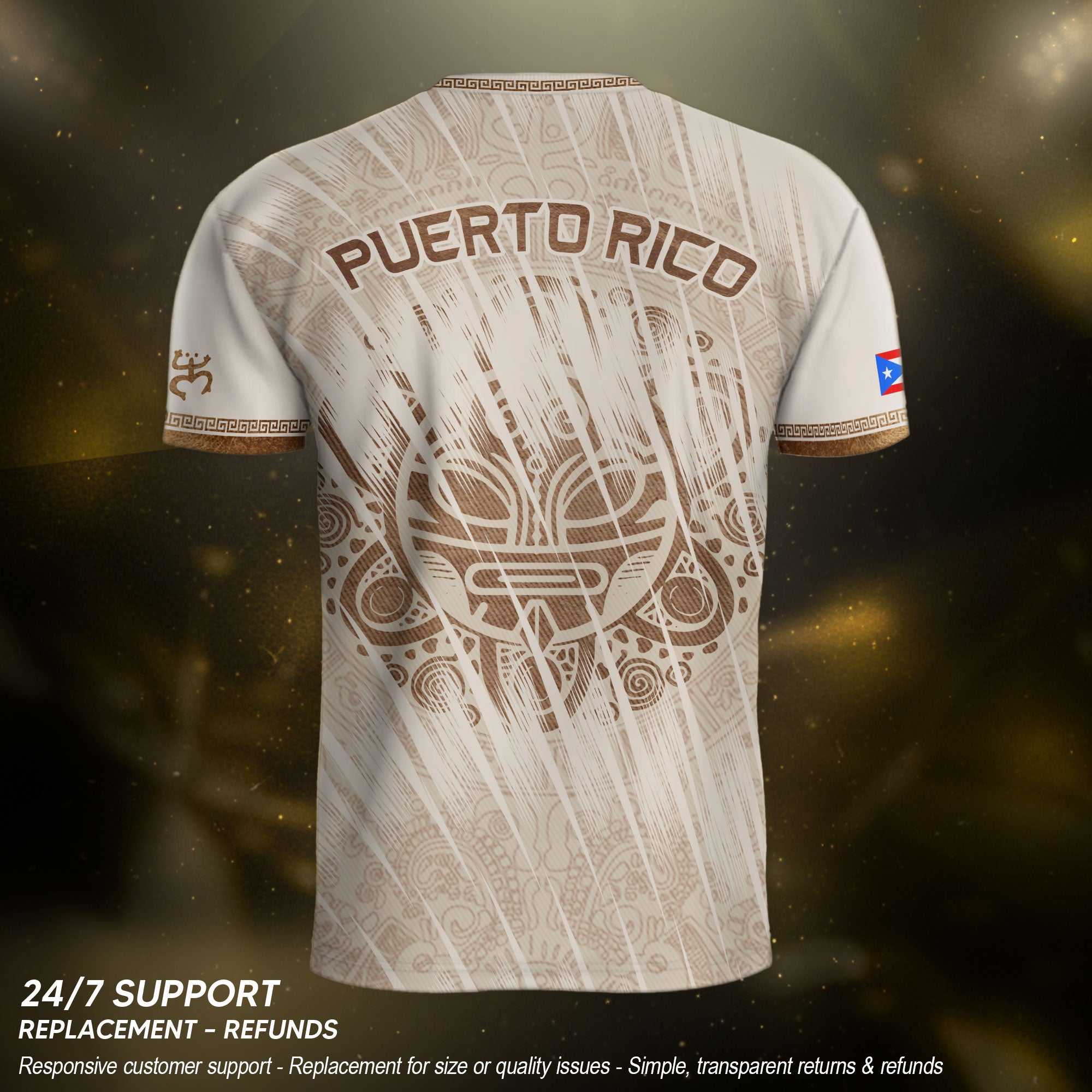 Beige Puerto Rico Soccer Jersey Men Puerto Rican Jersey for Men Puerto Rico Jersey Mens Soccer Shirt