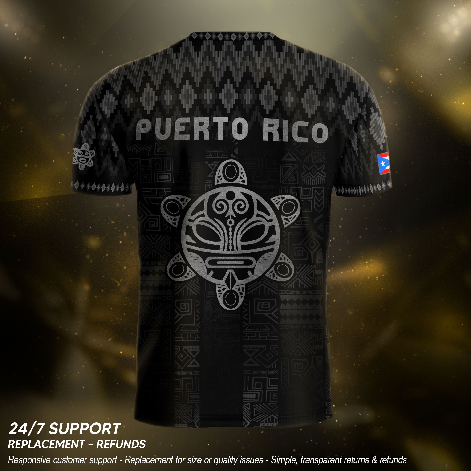 Black Puerto Rico Soccer Jersey for Men Puerto Rican Jersey Men Puerto Rico Jersey for Mens Soccer Fans