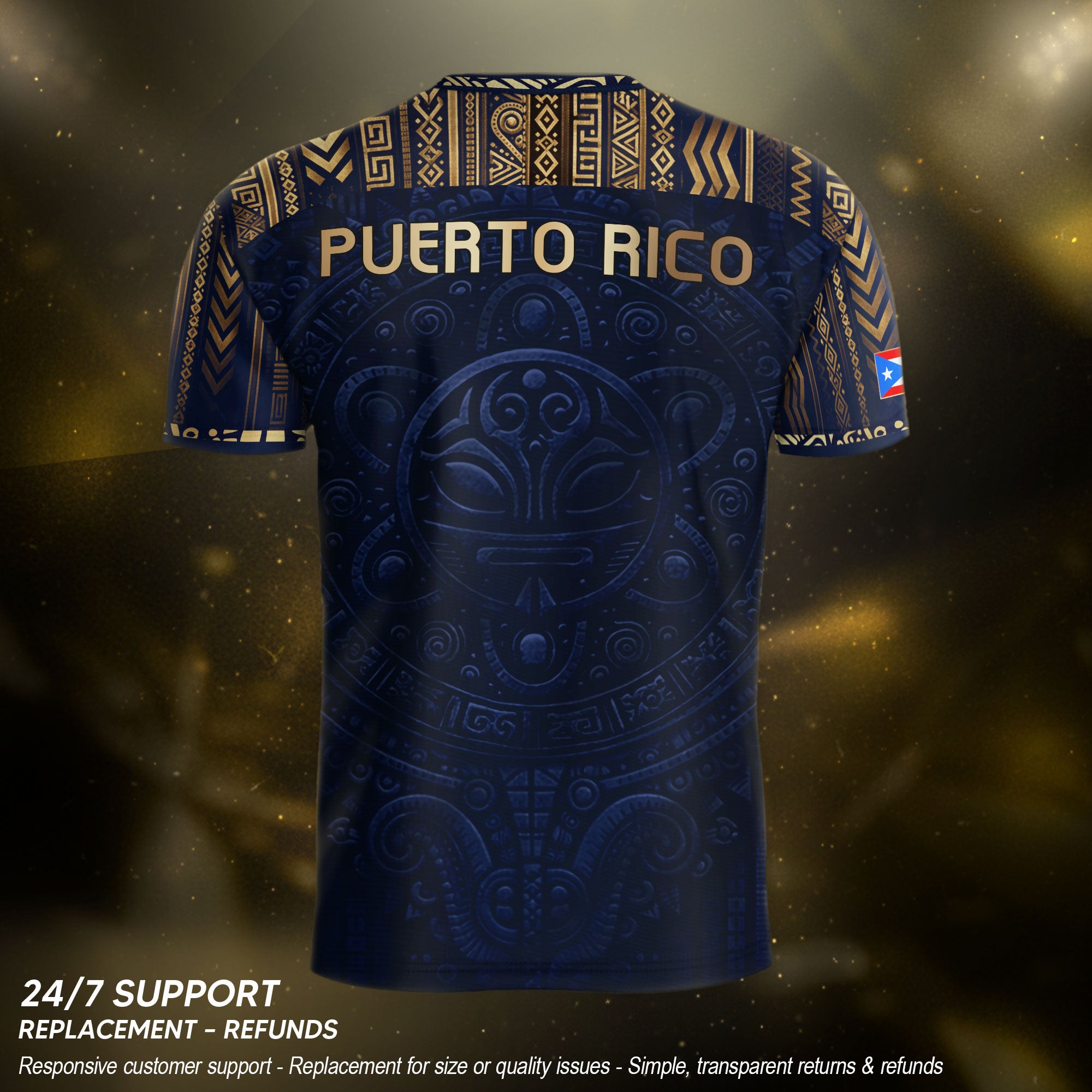 Navy Puerto Rican Soccer Jersey for Men Puerto Rico Jersey Men Puerto Rico Soccer Shirt Mens