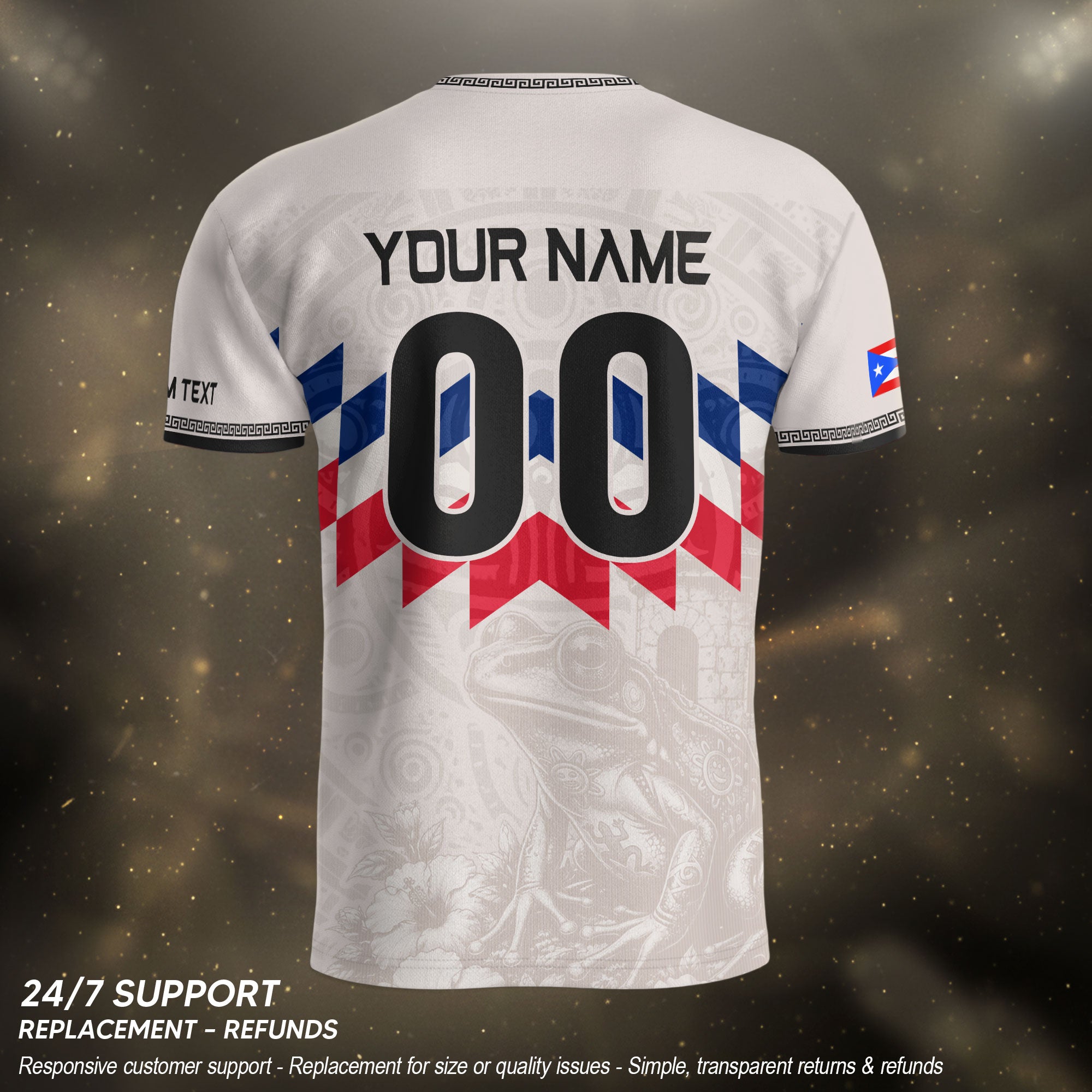 Custom Puerto Rico Soccer Jersey White – Puerto Rico Shirt, Puerto Rican Jersey Men & Women
