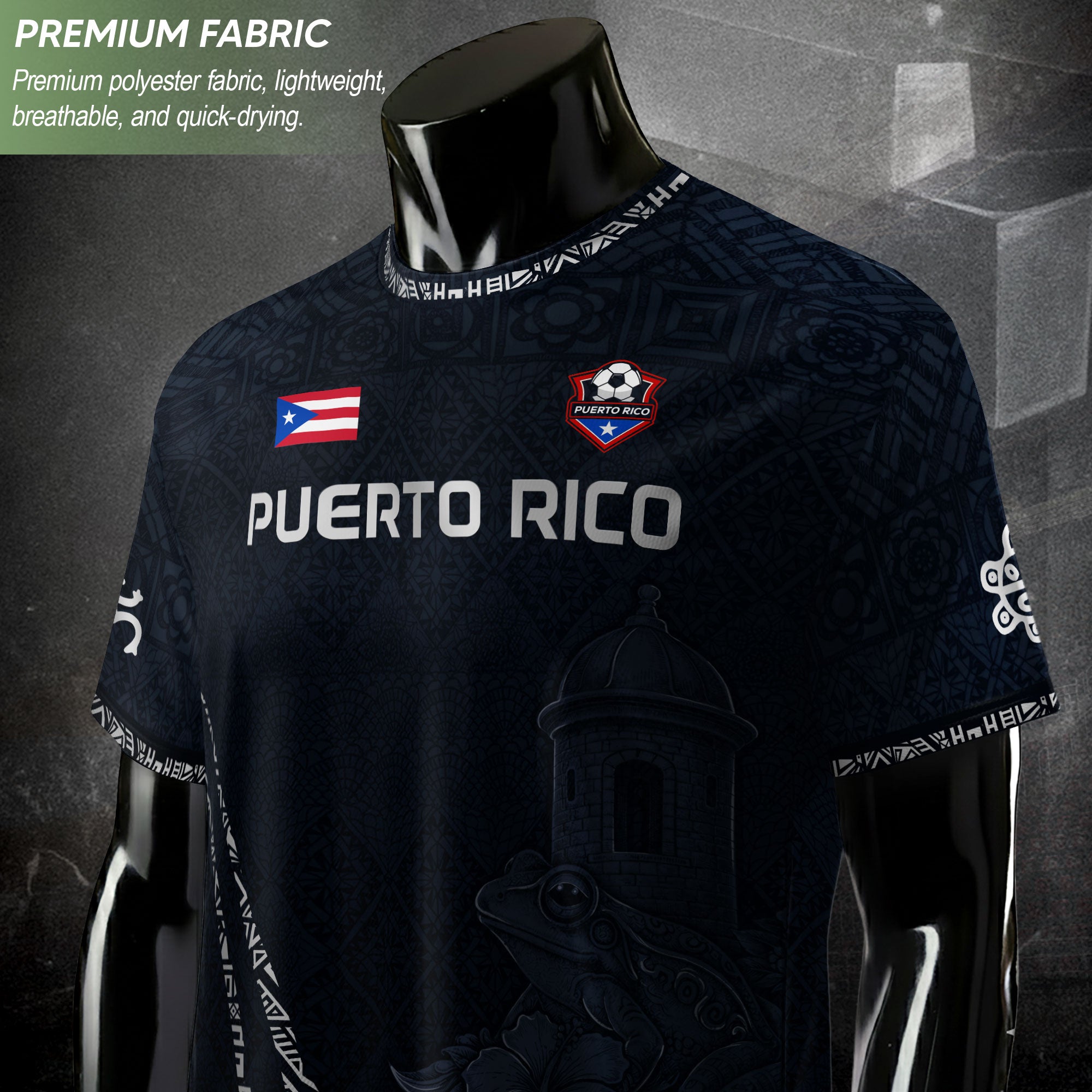 Navy Puerto Rico Soccer Jersey for Men Premium – Puerto Rican Shirt, Puerto Rico Jerseys