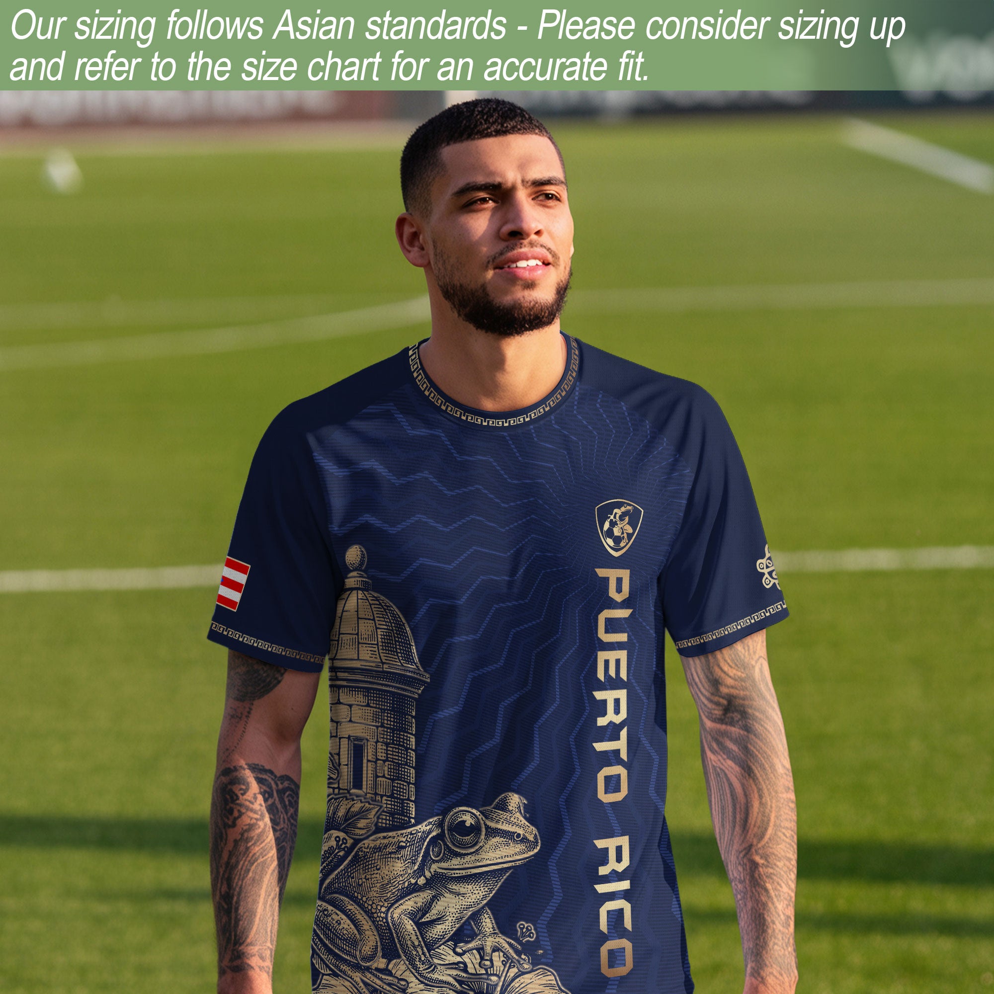 Puerto Rico Soccer Jersey El Morro Garita Coqui Frog Navy Gold Football Shirt Boricua