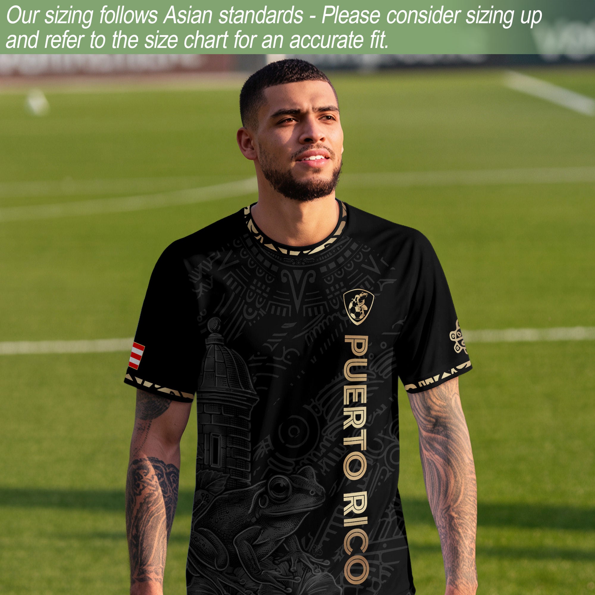 Black Puerto Rican Soccer Jersey for Men Puerto Rico Jersey Men Puerto Rican Jersey Mens Soccer Shirt
