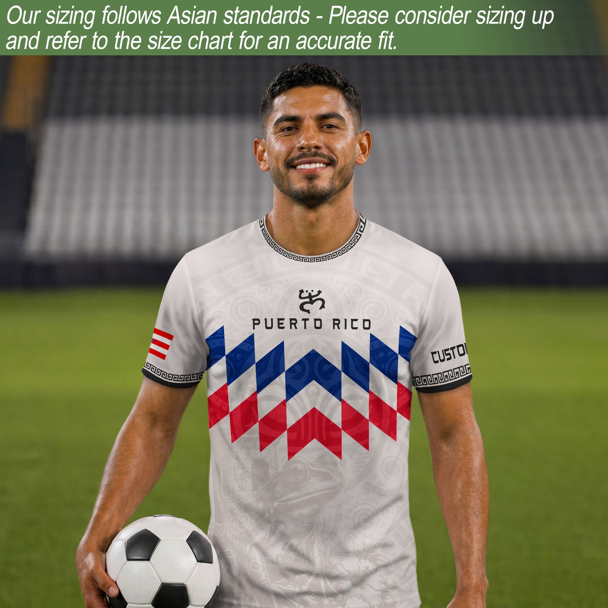 Custom Puerto Rico Soccer Jersey White – Puerto Rico Shirt, Puerto Rican Jersey Men & Women