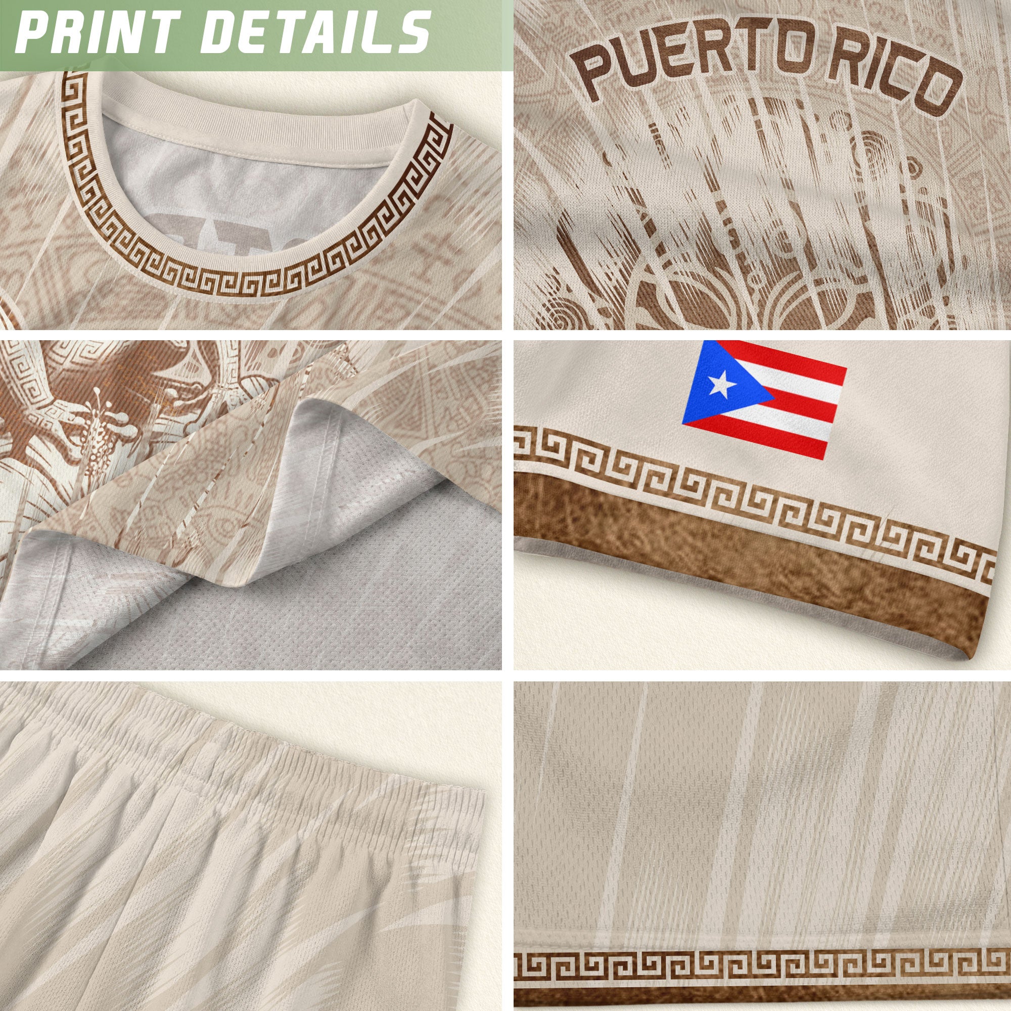 Beige Puerto Rico Soccer Jersey Men Puerto Rican Jersey for Men Puerto Rico Jersey Mens Soccer Shirt