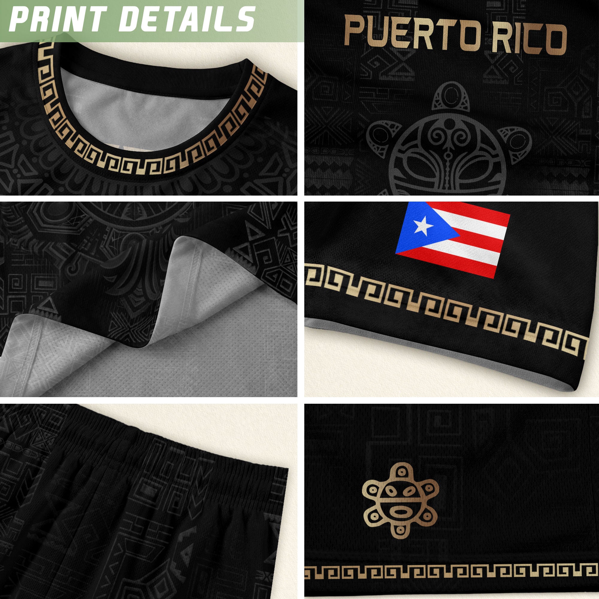Camiseta de fútbol con máscara taína boricua azul marino de Puerto Rico, bandera tribal, orgullo nacional