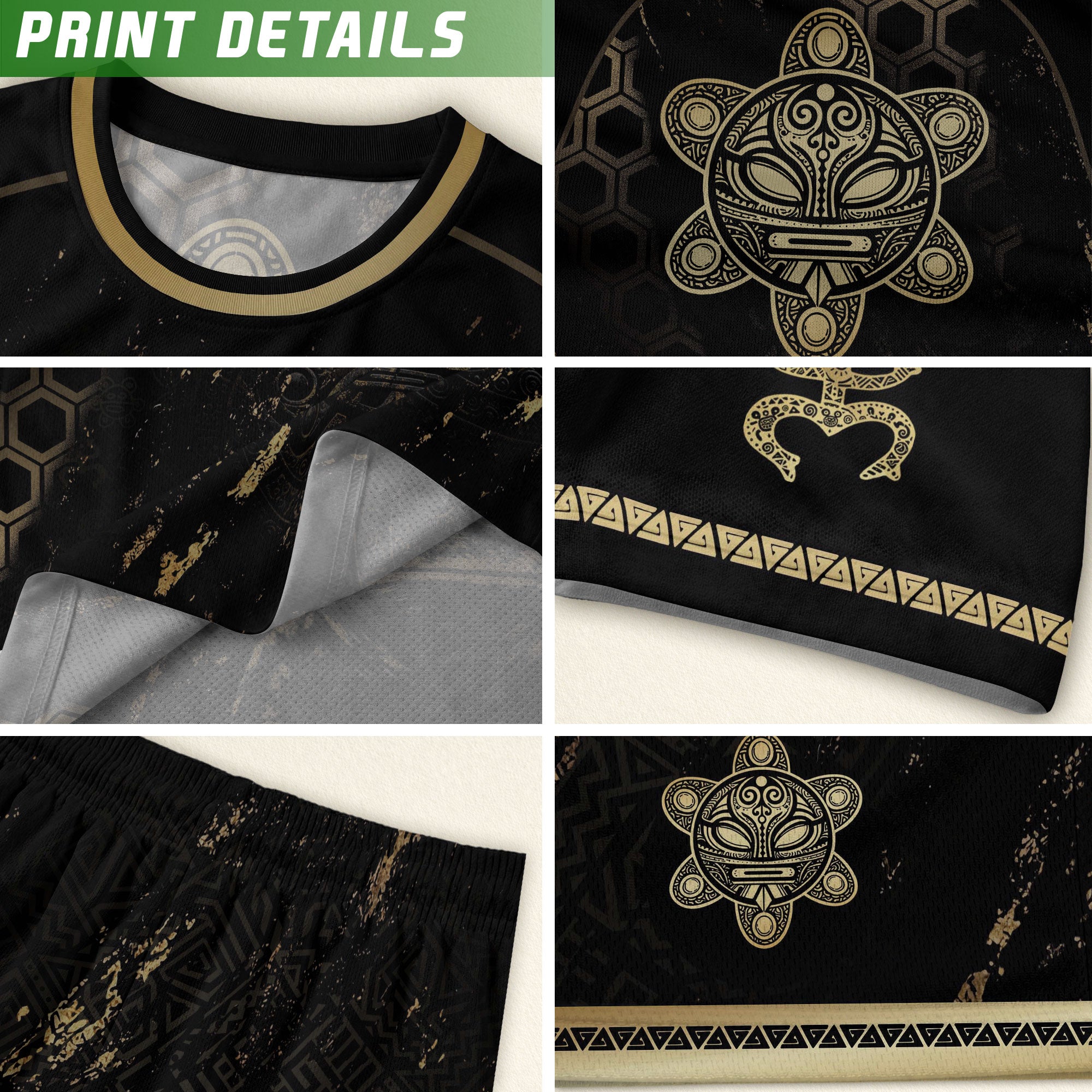 Puerto Rico Heritage Black Gold Coqui Frog Graphic Taino Mask Pride Soccer Jersey