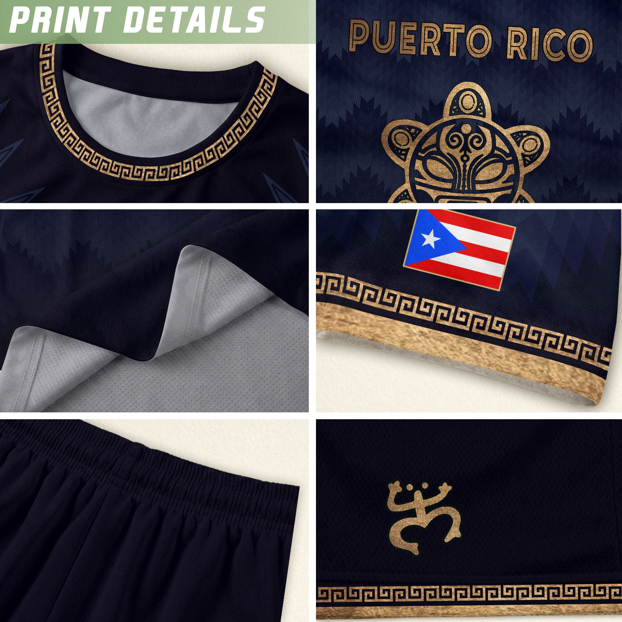 Navy Gold Puerto Rico Soccer Jersey for Men Puerto Rican Jersey Men Puerto Rico Jersey Mens Soccer Shirt