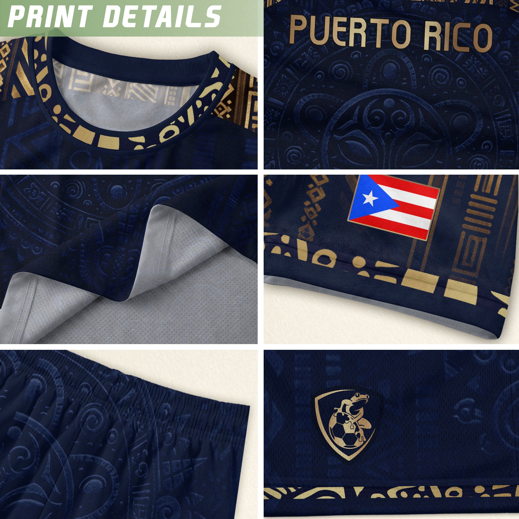 Navy Puerto Rican Soccer Jersey for Men Puerto Rico Jersey Men Puerto Rico Soccer Shirt Mens