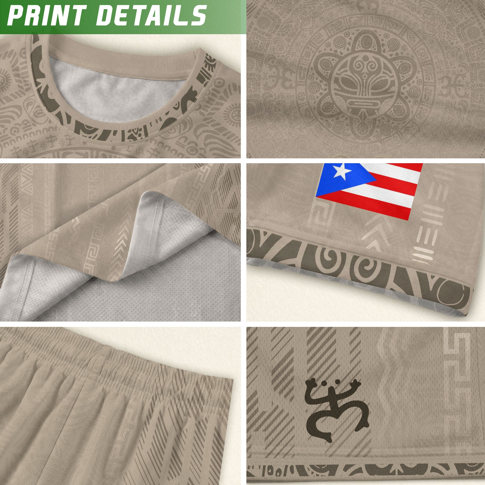 Puerto Rico Soccer Jersey Beige Premium for Men – Puerto Rican Shirt, Puerto Rico Jerseys for Men