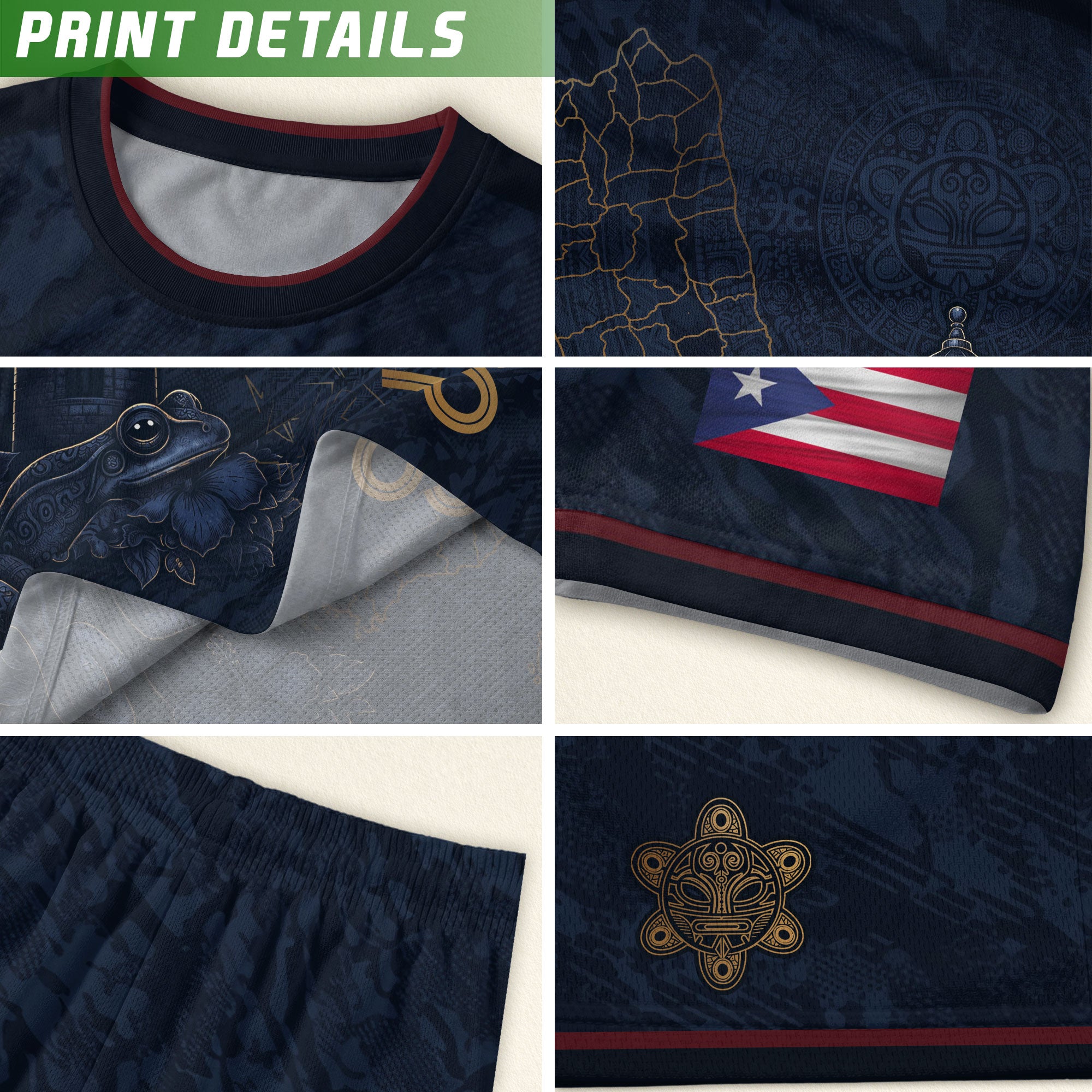 Navy Puerto Rico Soccer Jersey for Men Premium Puerto Rican Jersey Stylish Athletic Shirt Puerto Rico Shirts for Men