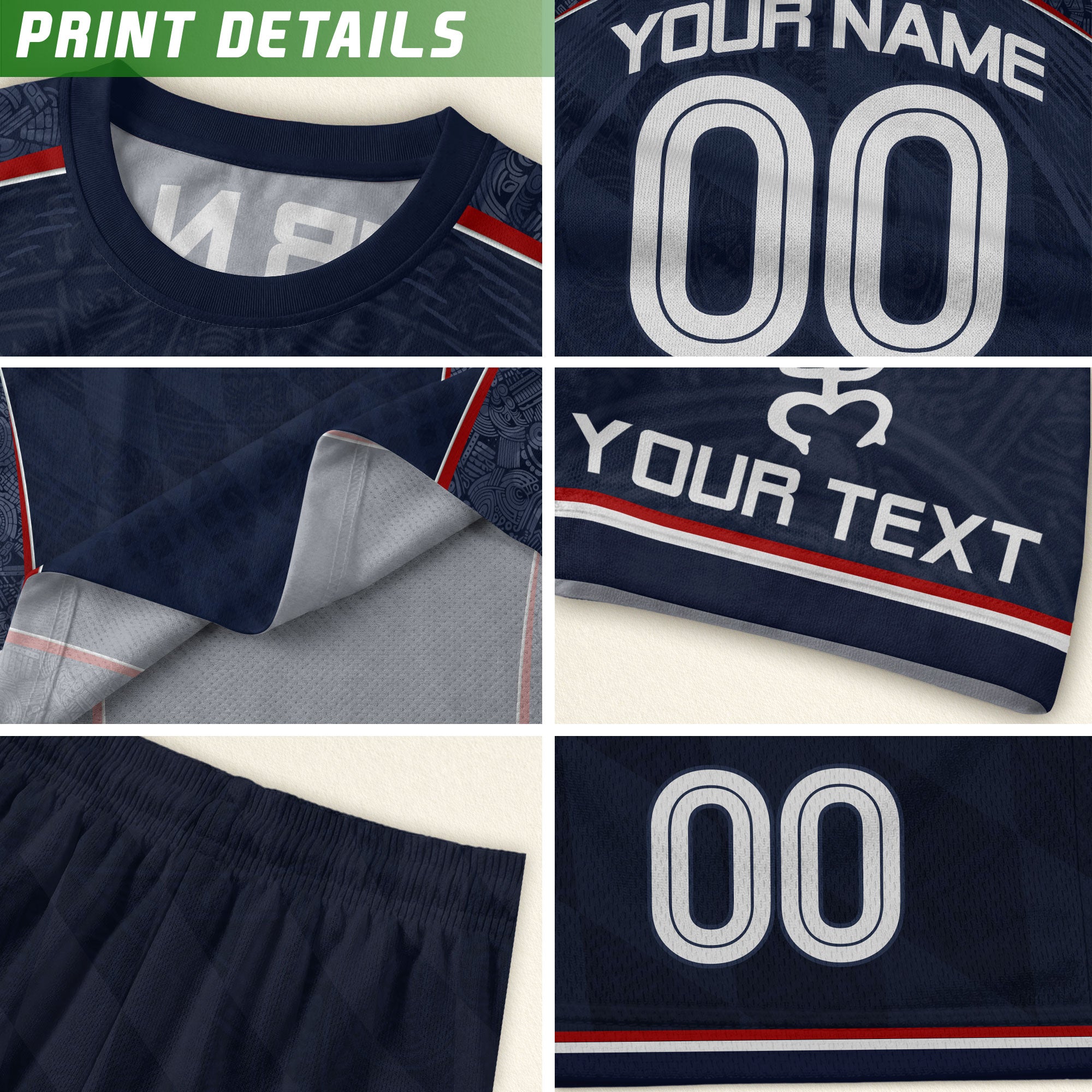 Puerto Rico Soccer Jersey Personalized Navy Blue Taino Football Shirt for Fans