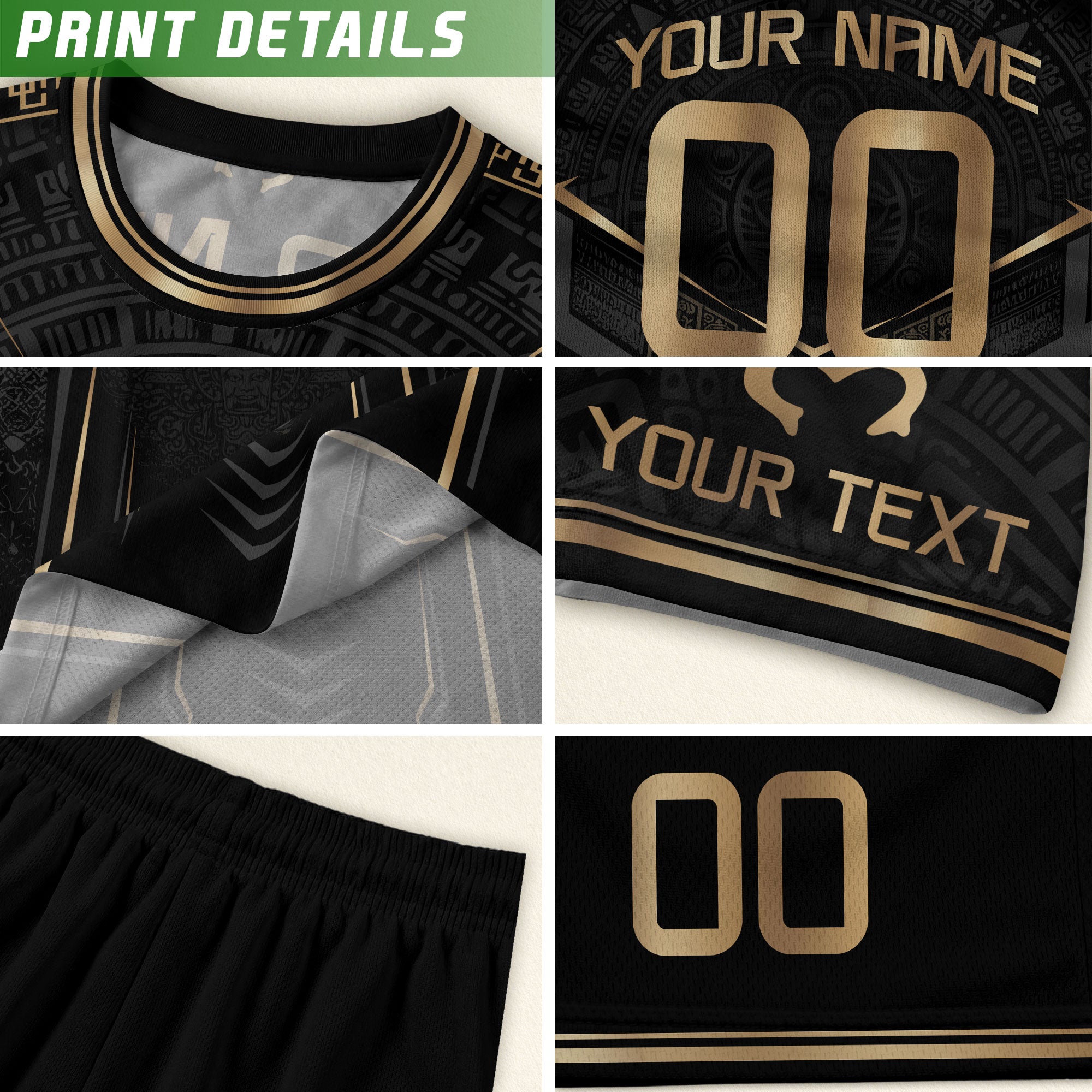 Custom Black Puerto Rico Soccer Jersey Taino Coqui Gold Frog Football Shirt