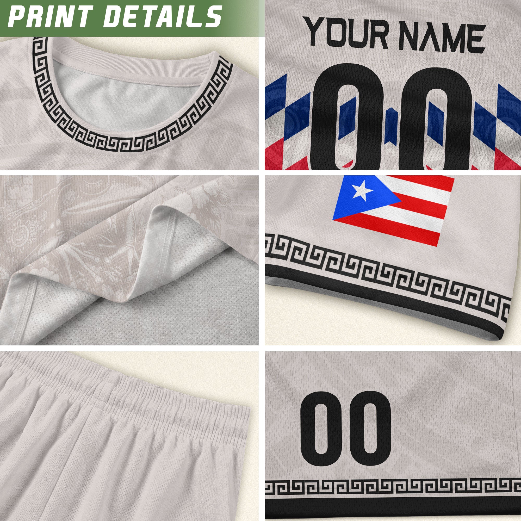 Custom Puerto Rico Soccer Jersey White – Puerto Rico Shirt, Puerto Rican Jersey Men & Women