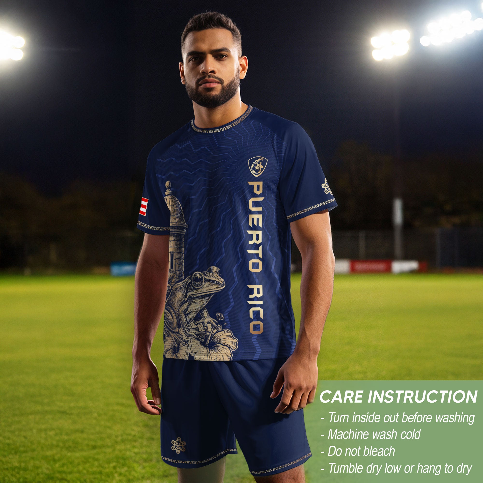 Puerto Rico Soccer Jersey El Morro Garita Coqui Frog Navy Gold Football Shirt Boricua