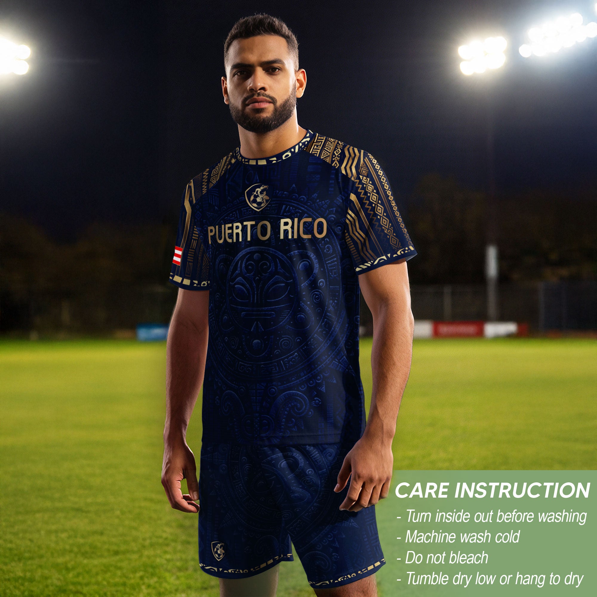 Navy Puerto Rican Soccer Jersey for Men Puerto Rico Jersey Men Puerto Rico Soccer Shirt Mens
