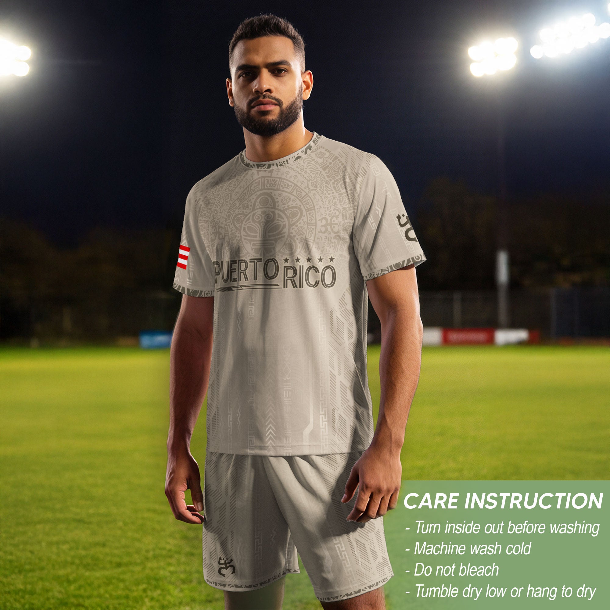 Puerto Rico Soccer Jersey Beige Premium for Men – Puerto Rican Shirt, Puerto Rico Jerseys for Men