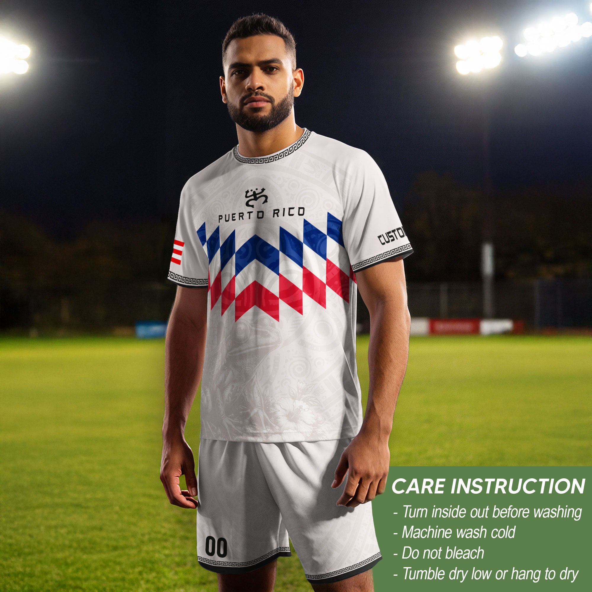 Custom Puerto Rico Soccer Jersey White – Puerto Rico Shirt, Puerto Rican Jersey Men & Women