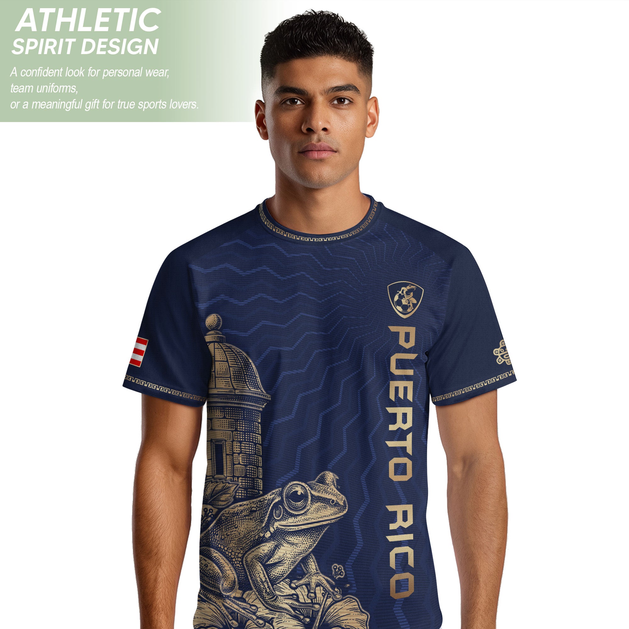 Puerto Rico Soccer Jersey El Morro Garita Coqui Frog Navy Gold Football Shirt Boricua