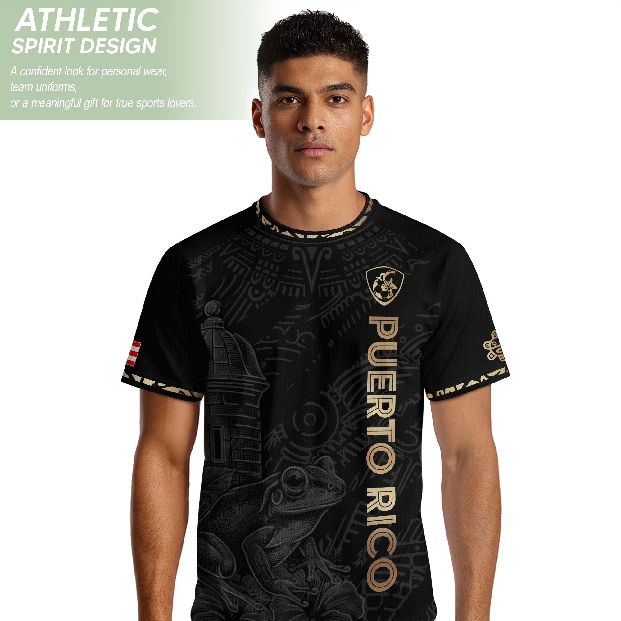 Black Puerto Rican Soccer Jersey for Men Puerto Rico Jersey Men Puerto Rican Jersey Mens Soccer Shirt
