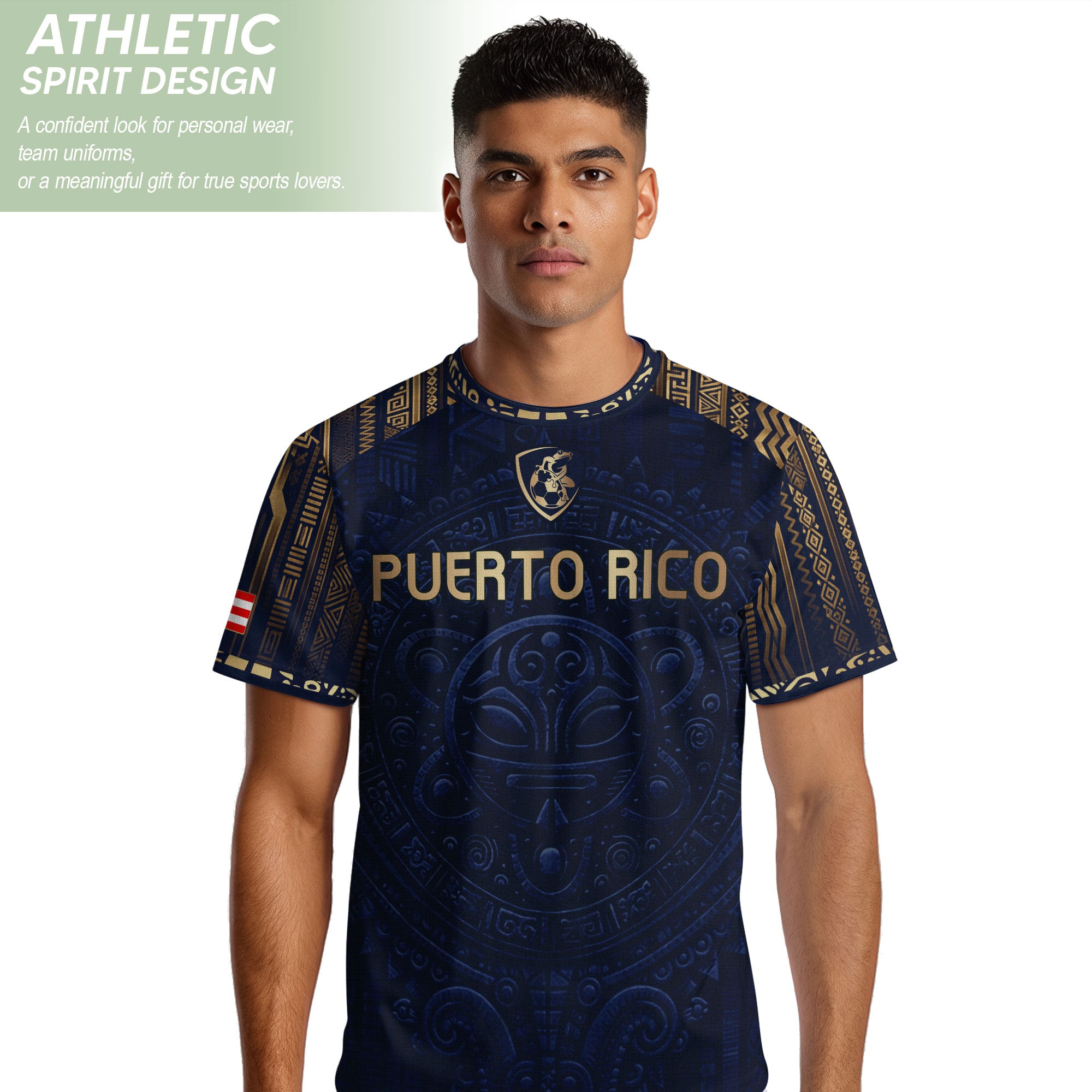 Navy Puerto Rican Soccer Jersey for Men Puerto Rico Jersey Men Puerto Rico Soccer Shirt Mens