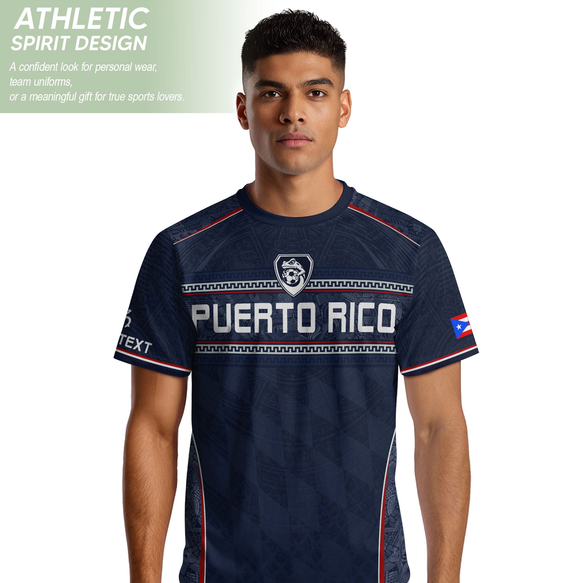 Puerto Rico Soccer Jersey Personalized Navy Blue Taino Football Shirt for Fans