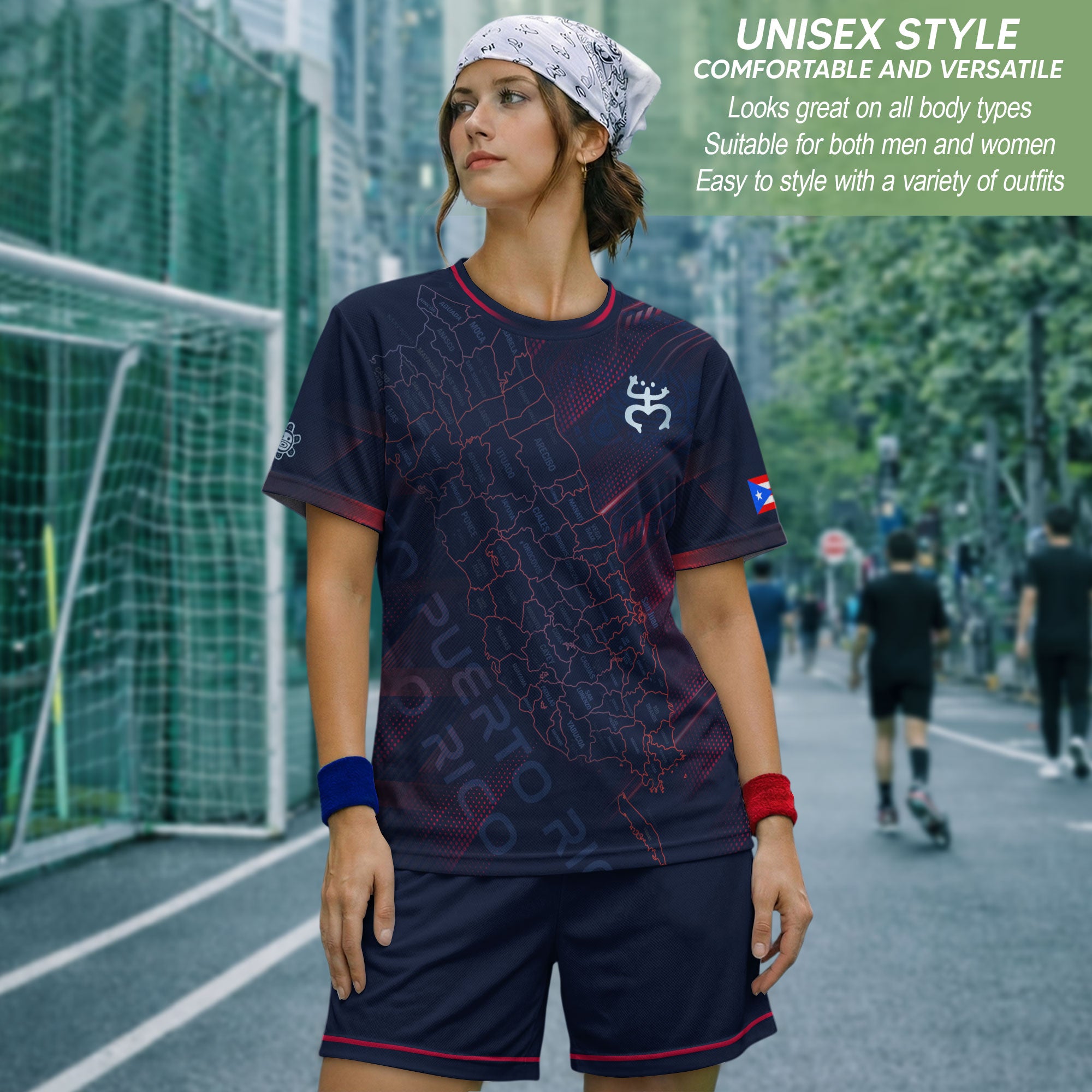 Puerto Rico Heritage Orgullo Boricua Soul Navy Island Map Coqui Graphic Soccer Jersey