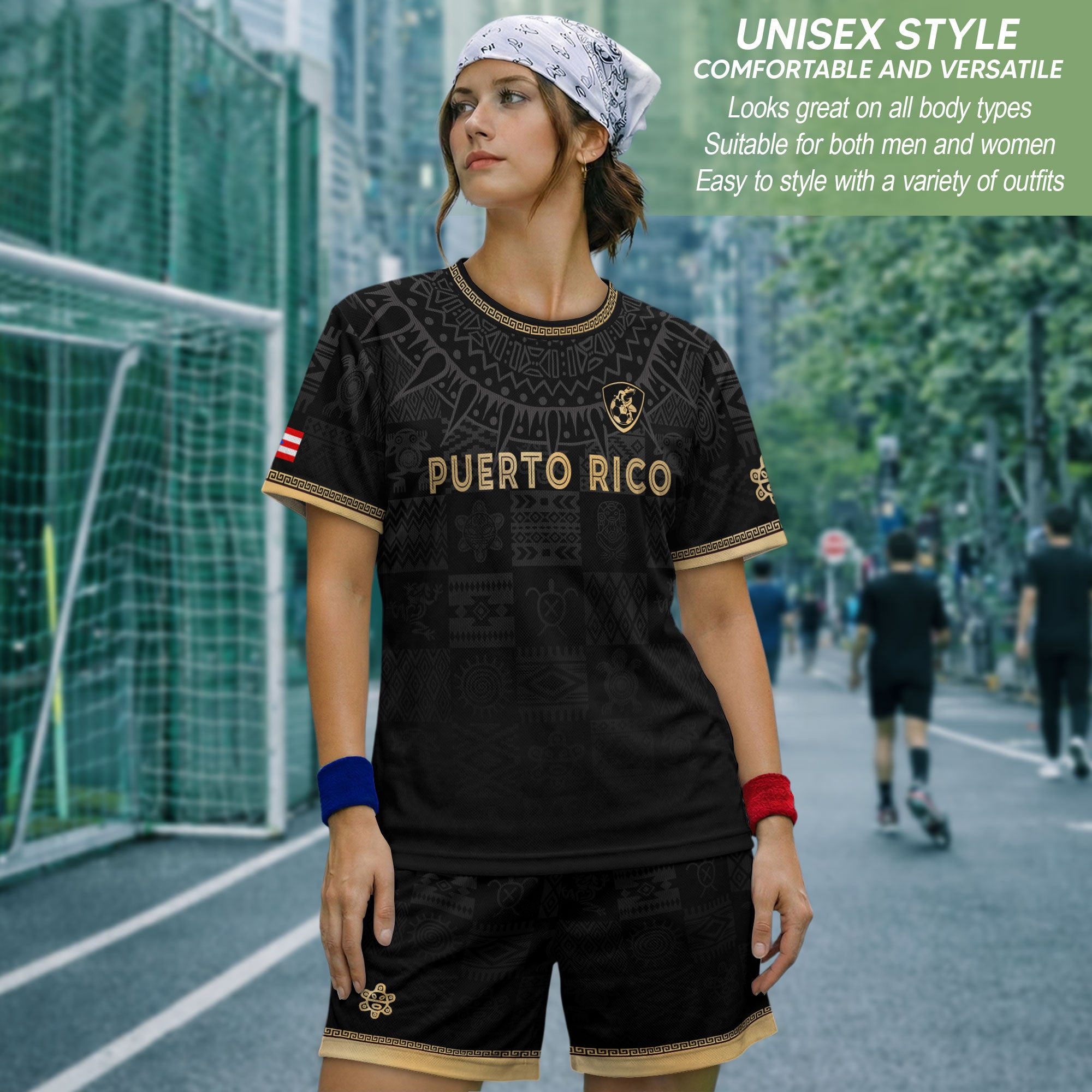 Black Gold Puerto Rico Soccer Jersey for Men Puerto Rican Jersey Men Puerto Rico Jersey Mens Soccer Shirt