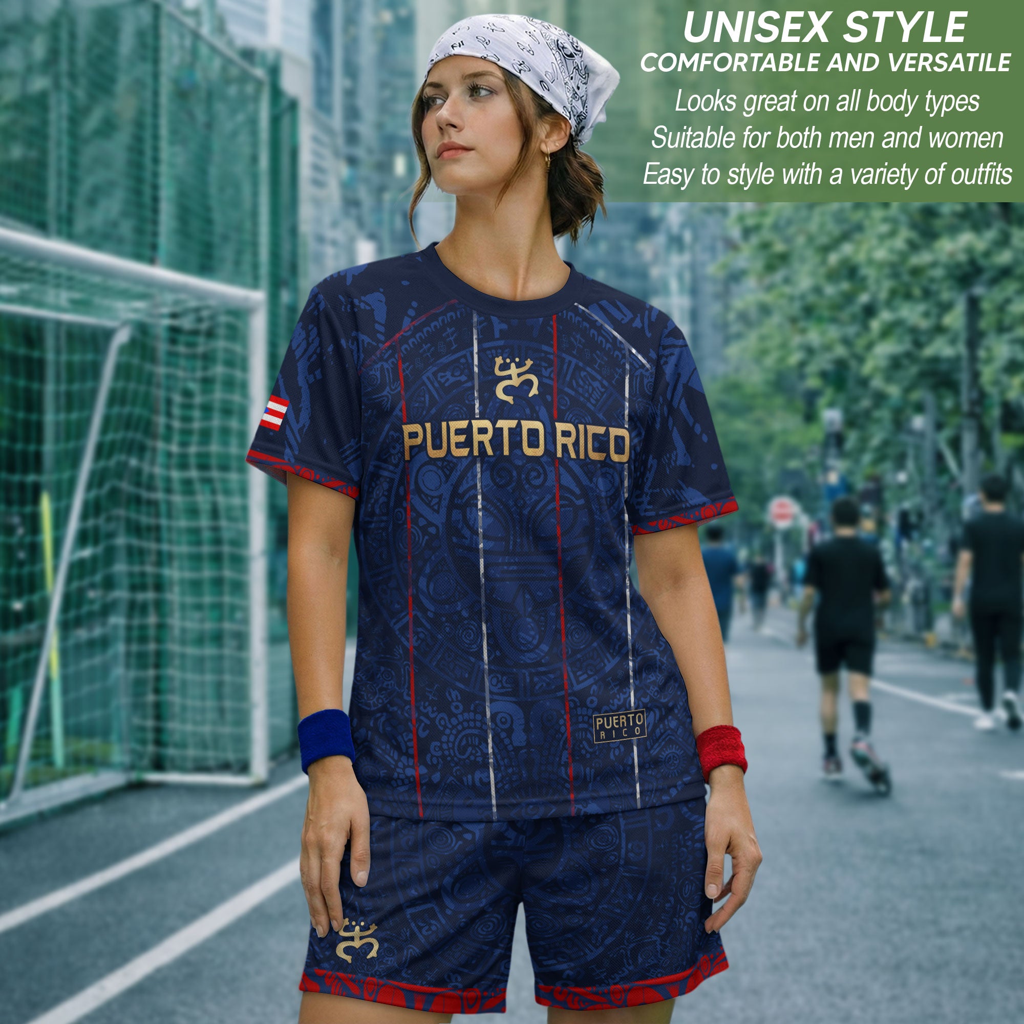 Puerto Rico Soccer Jersey Navy Taino Turtle Pride Sportswear Tee