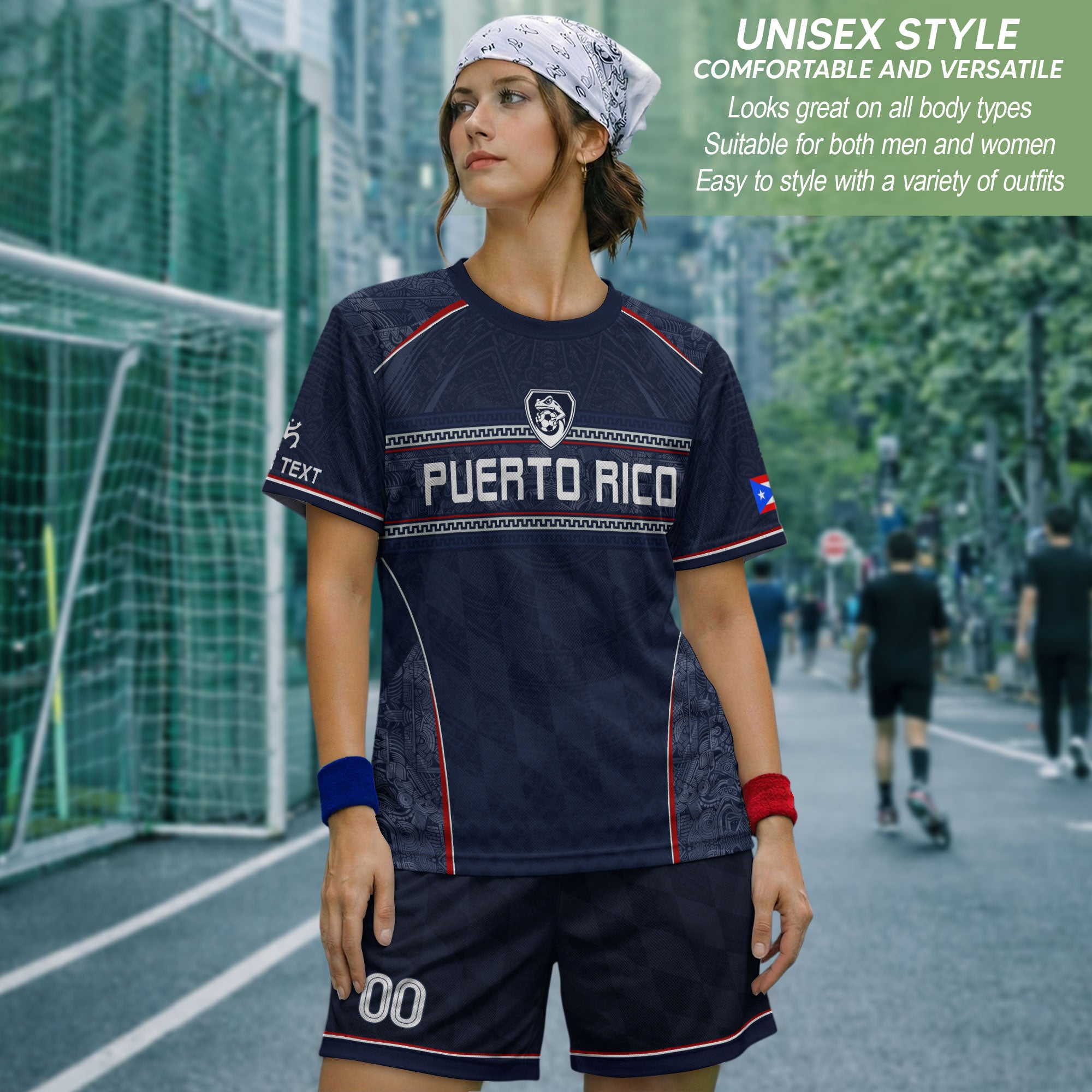 Puerto Rico Soccer Jersey Personalized Navy Blue Taino Football Shirt for Fans