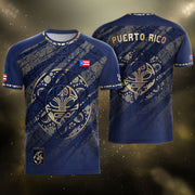 Taino Sun Navy Gold Puerto Rico Soccer Jersey for Men and Women, Boricua Apparel, Best Puerto Rico Jersey with Puerto Rico Shirt Style, Northryn Co.