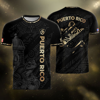 Puerto Rican Black Puerto Rico Soccer Jersey for Men and Women, for Puerto Rican Mens, Top Puerto Rico Shirt and Puerto Rico Jersey, Northryn Co.