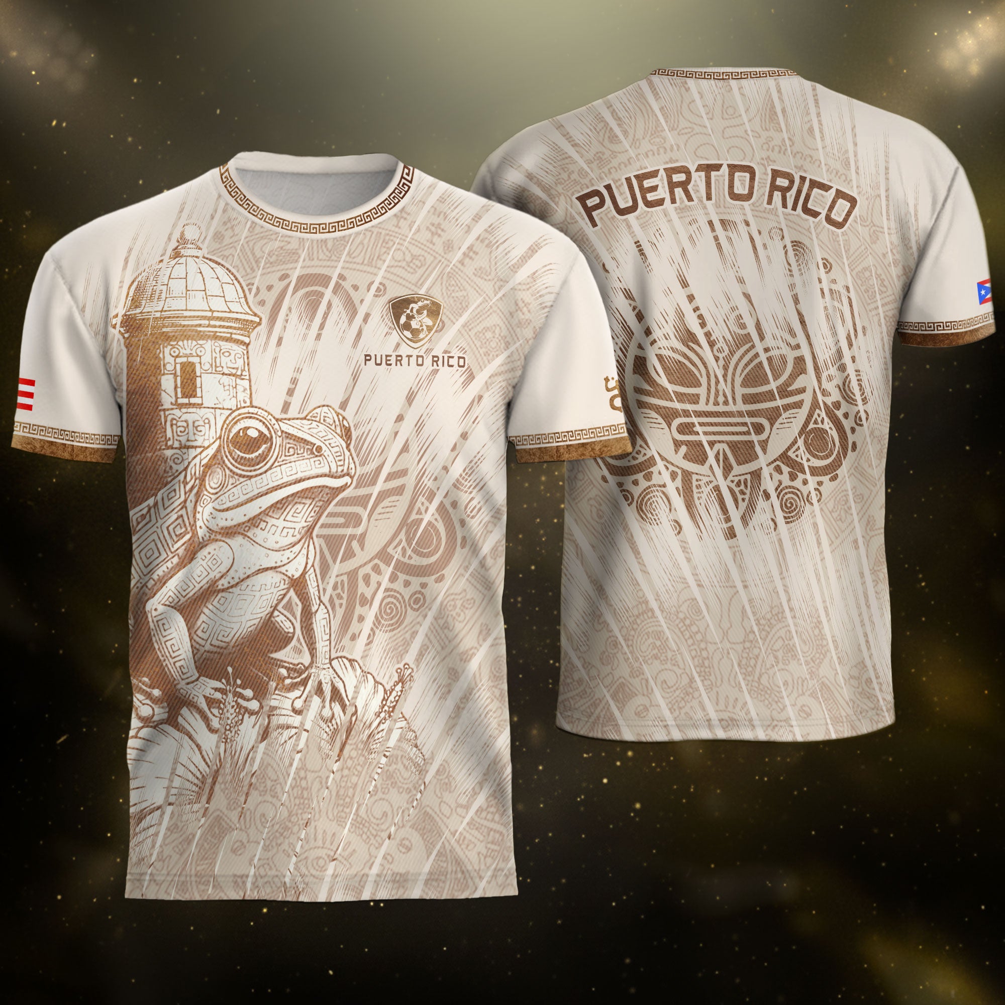 Beige Puerto Rico Soccer Jersey Men Puerto Rican Jersey for Men Puerto Rico Jersey Mens Soccer Shirt
