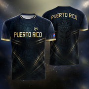 Elite Navy Gold Puerto Rico Soccer Jersey for Men and Women, V-Line Taino Heritage, Bold Puerto Rico Shirt for Puerto Rico Jersey Looks, Northryn Co.