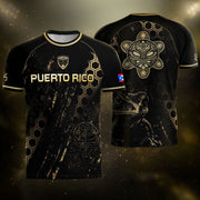 Coqui Frog Black Gold Puerto Rico Soccer Jersey for Men and Women, Heritage Graphic Taino Mask, Puerto Rico Jersey and Puerto Rico Shirt, Northryn Co.