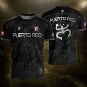 Puerto Rico Soccer Jersey for Men and Women, Black Taino Tribal Design & Coqui Emblem Edition, Puerto Rico Jersey and Puerto Rico Shirt, Northryn Co.