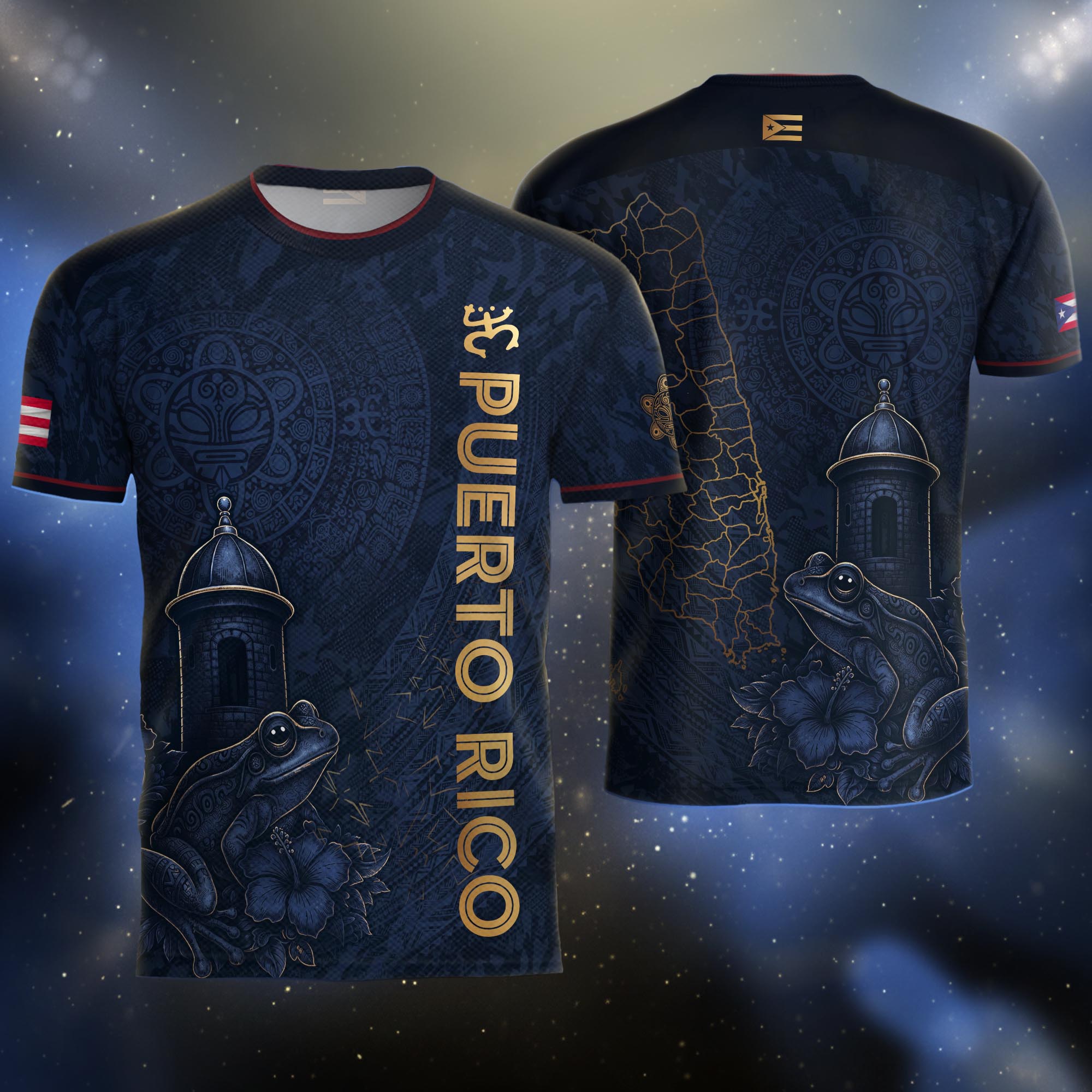 Navy Puerto Rico Soccer Jersey for Men Premium Puerto Rican Jersey Stylish Athletic Shirt Puerto Rico Shirts for Men