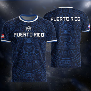 Puerto Rico Soccer Jersey in Navy Coqui for Men and Women, Taino Cultural Emblem, Best Puerto Rico Shirt with Puerto Rico Jersey Style, Northryn Co.