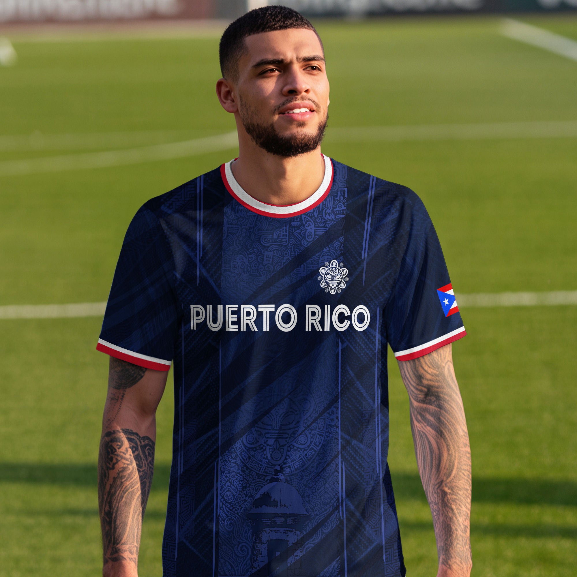 Puerto Rico Navy Coqui Frog Garita National Heritage Boricua Soccer Jersey