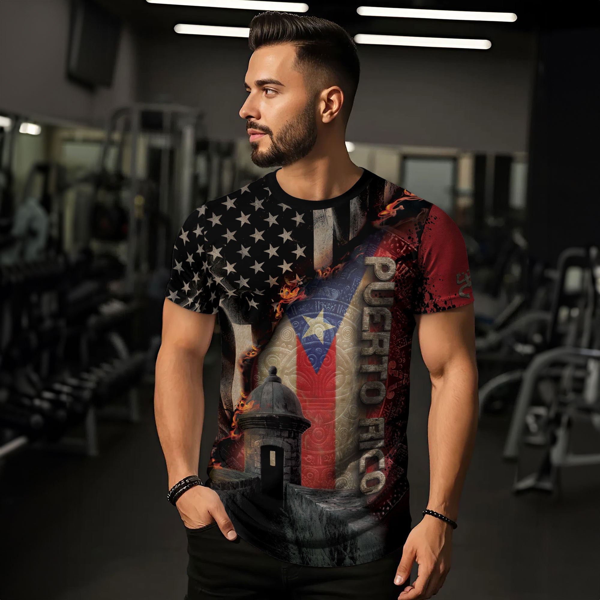 Puerto Rico USA Heritage Garita Taino Pride Boricua Roots Patriotic Spirit Shirt