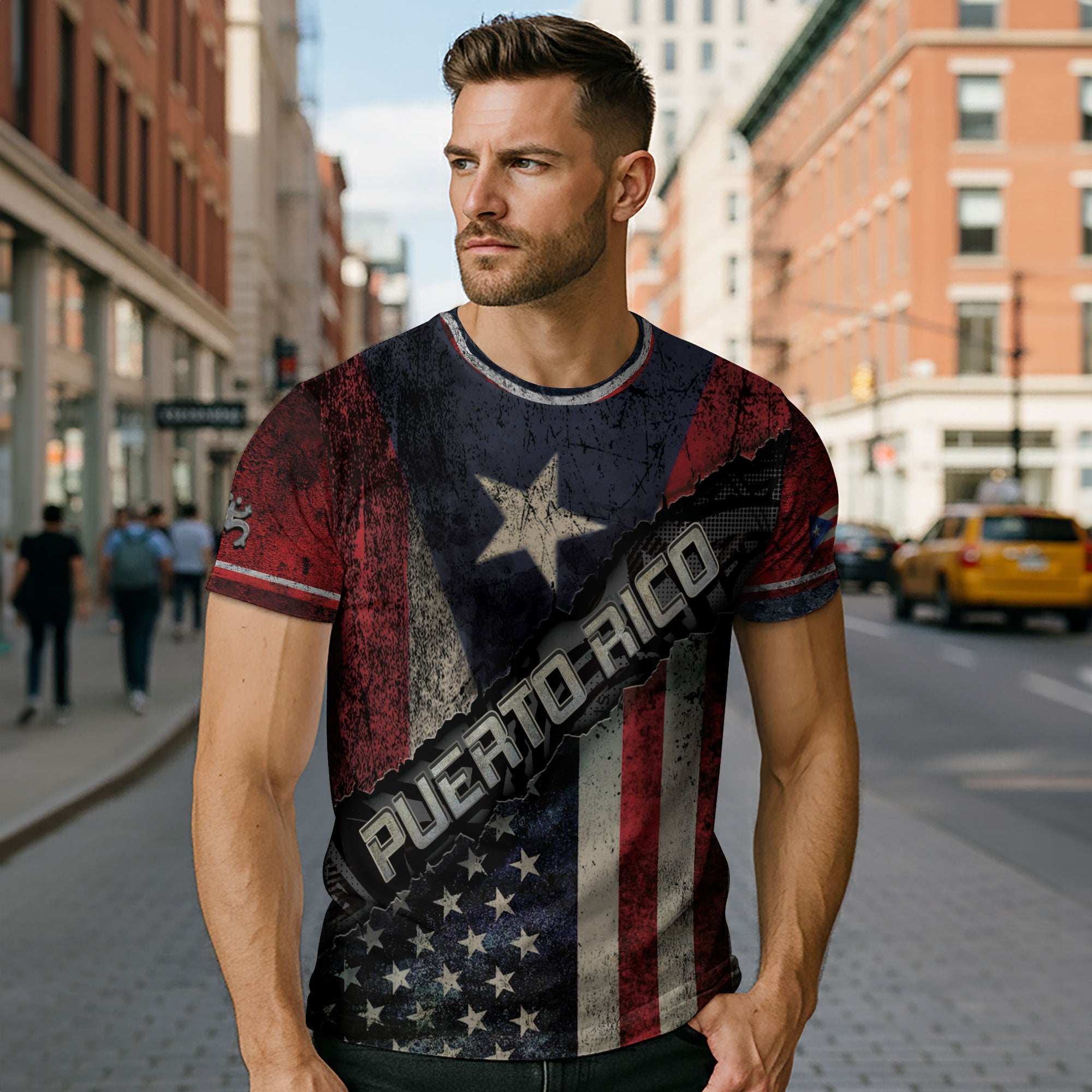 Puerto Rico USA Flag Heritage Pride Patriotic American Roots Boricua Spirit Shirt