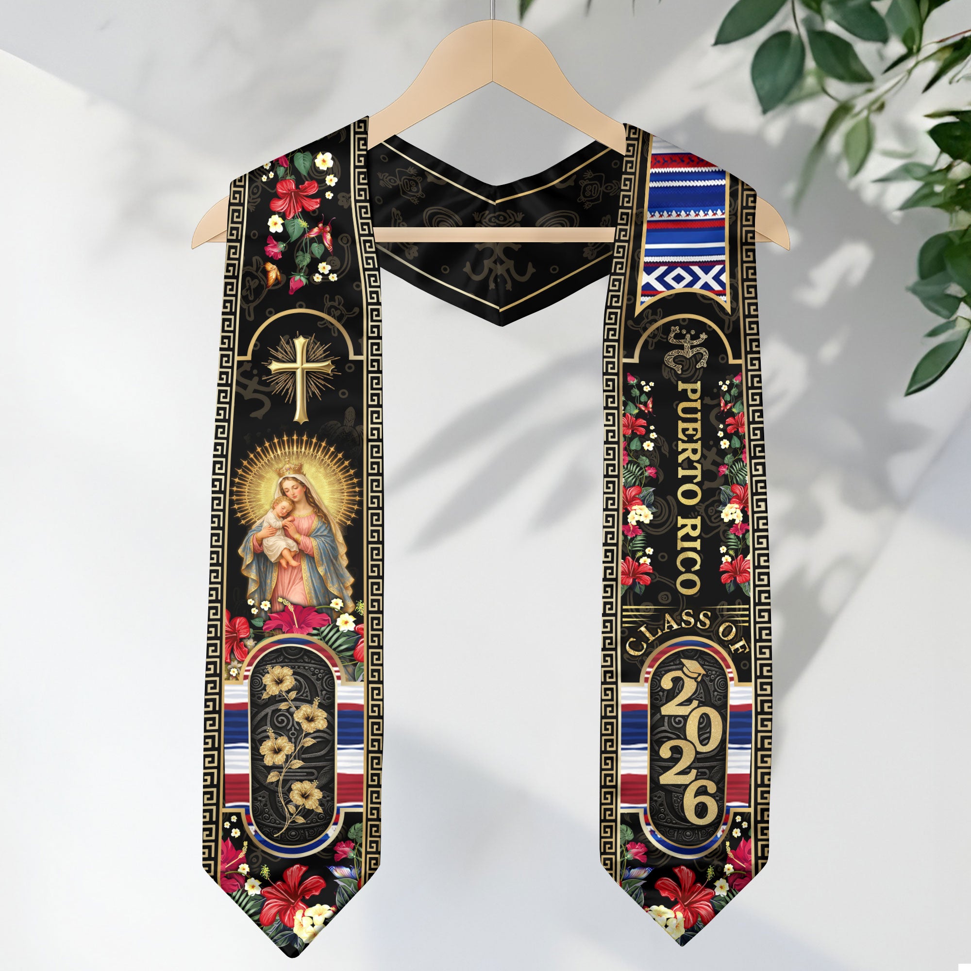 Puerto Rican Graduation Stole Class of 2026 Puerto Rico Graduation Sash Faith Heritage