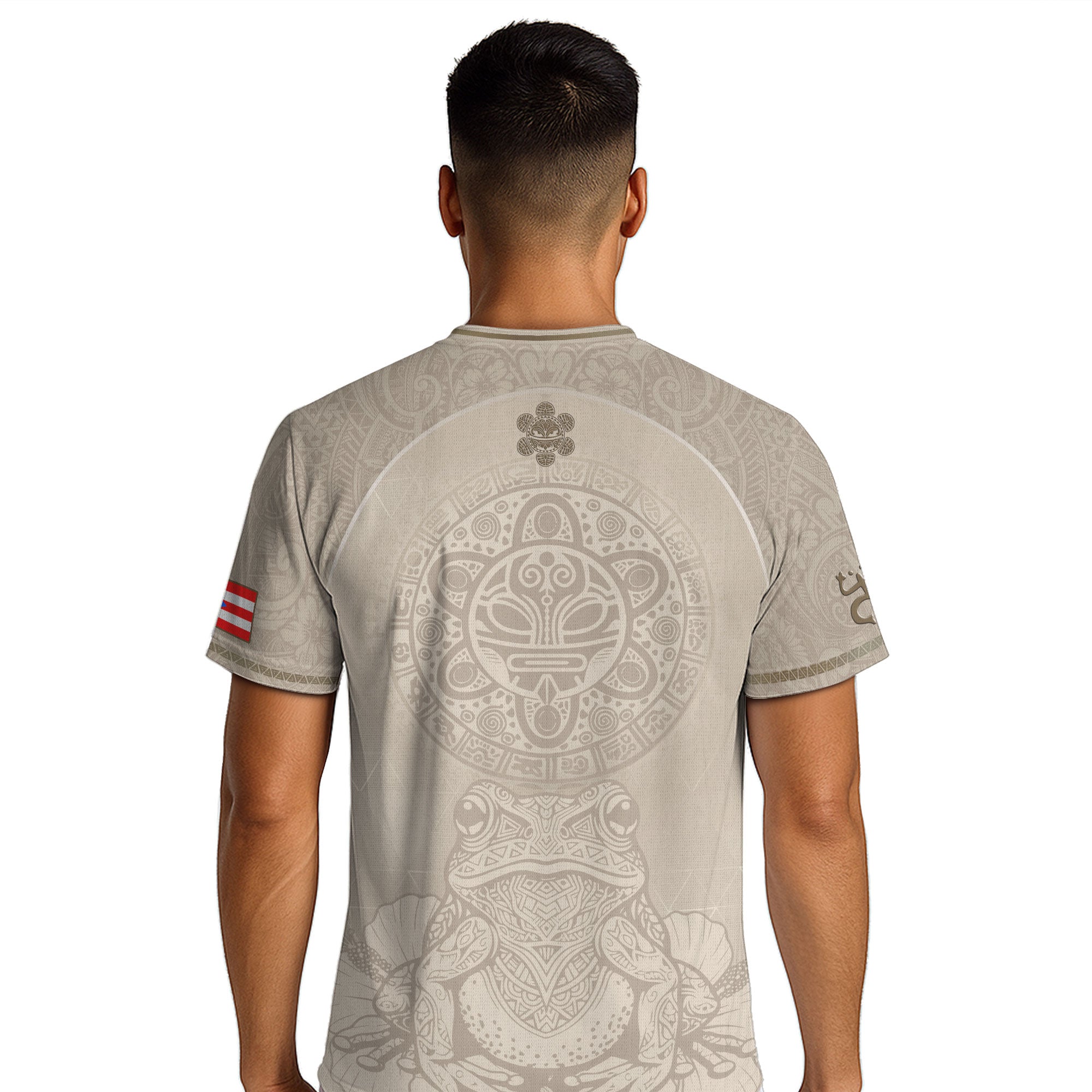 Puerto Rico Heritage Beige Vintage Boricua Athletic Taino Symbols Soccer Jersey