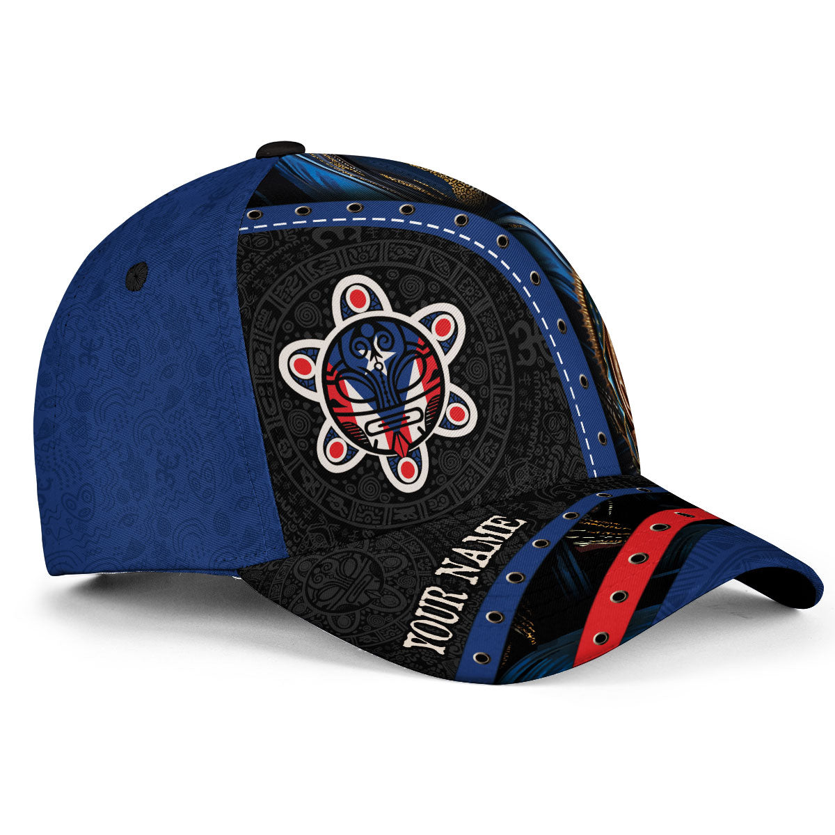 Puerto Rico Baseball Cap Virgin Mary Taino Design Custom Name Boricua Pride Hat