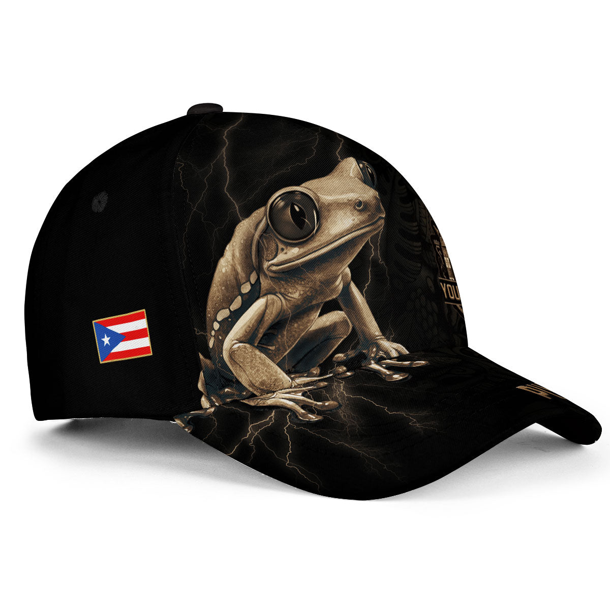 Puerto Rico Baseball Cap Coqui Frog Custom Name Boricua National Hat For Men